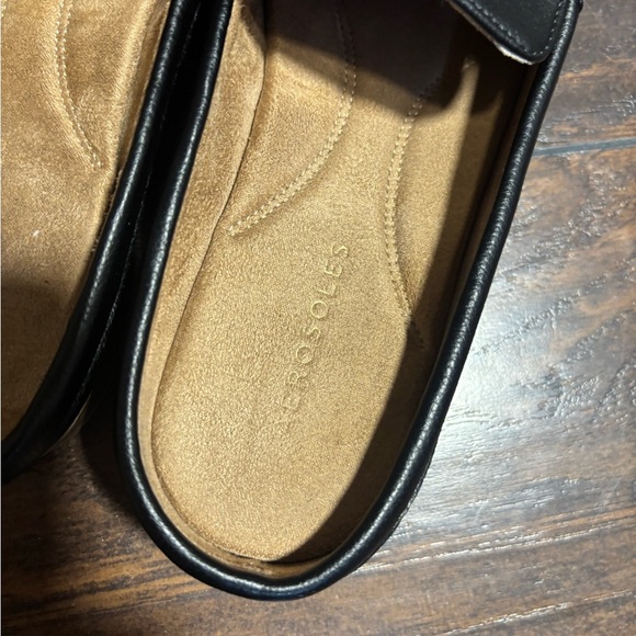 Women's Black Aerosoles Loafer Mule - Picture 3 of 9